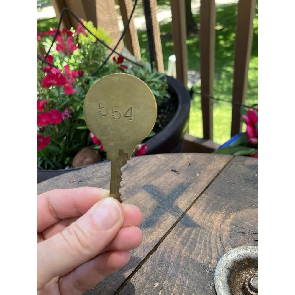 Vintage Kauai Surf Hotel Key Brass Room 554 Lihue Hawaii 1960s 1970s Tiki Era